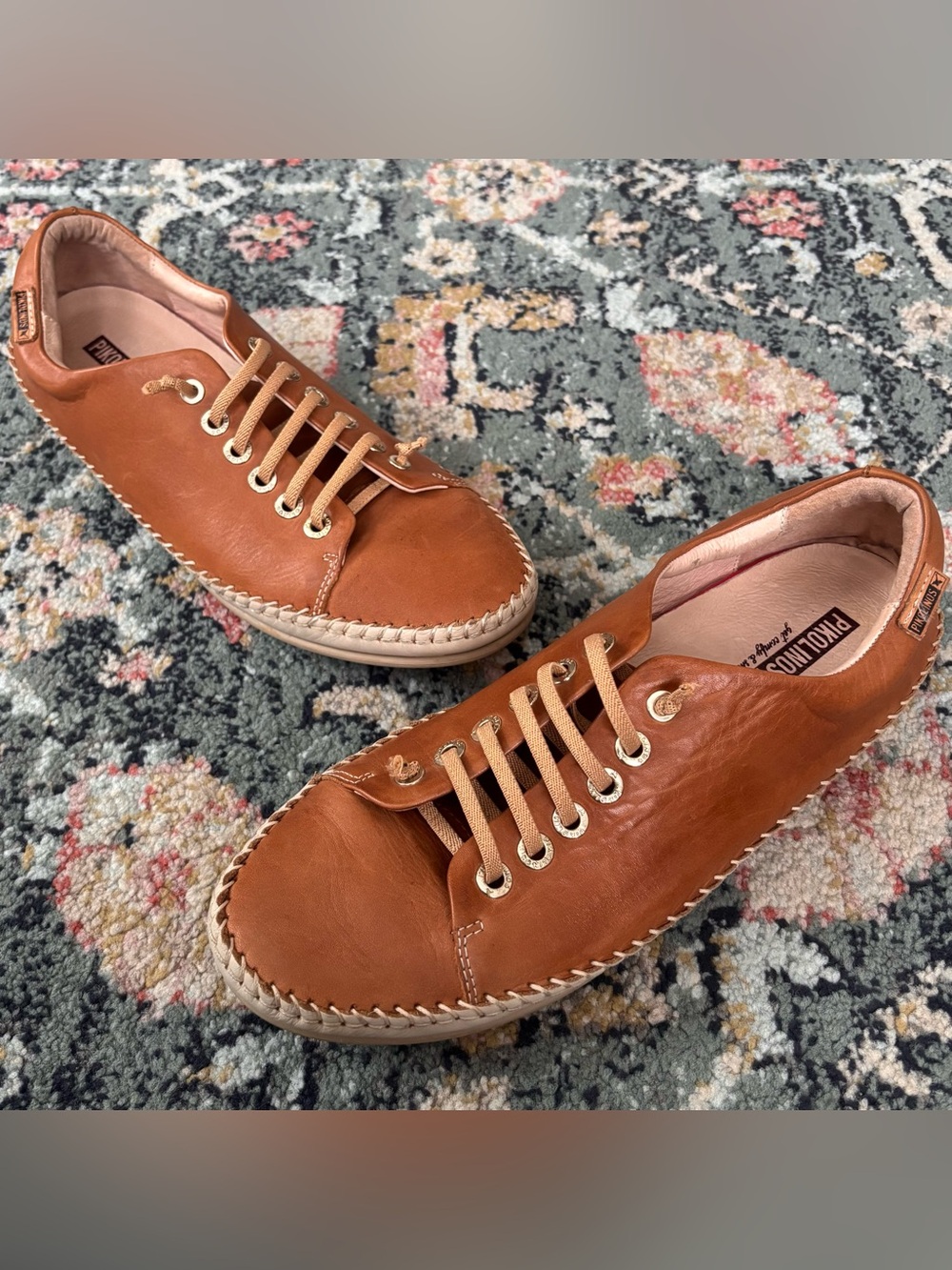 PIKOLINOS Riola Leather Sneaker Brown Tan Sz 40 9 9.5